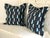 24” Indigo Dyed Linen Pillows by Jim Thompson - a Pair For Sale - Image 9 of 10