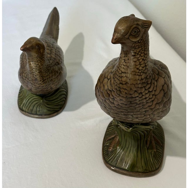 Vintage , Stamped “SLT 9/16/1971 “ Ceramic Pheasants These beautifully finished pieces would look striking on any shelf or...