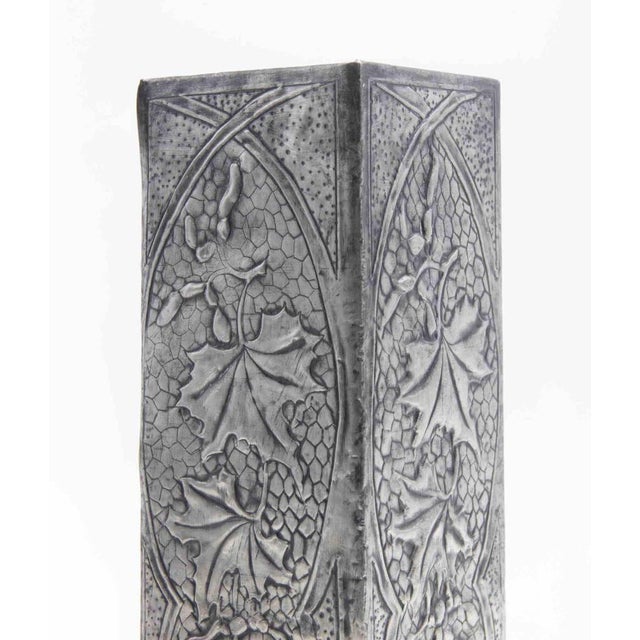 Art Nouveau Pewter Vases, Italy, Set of 2 For Sale - Image 3 of 6