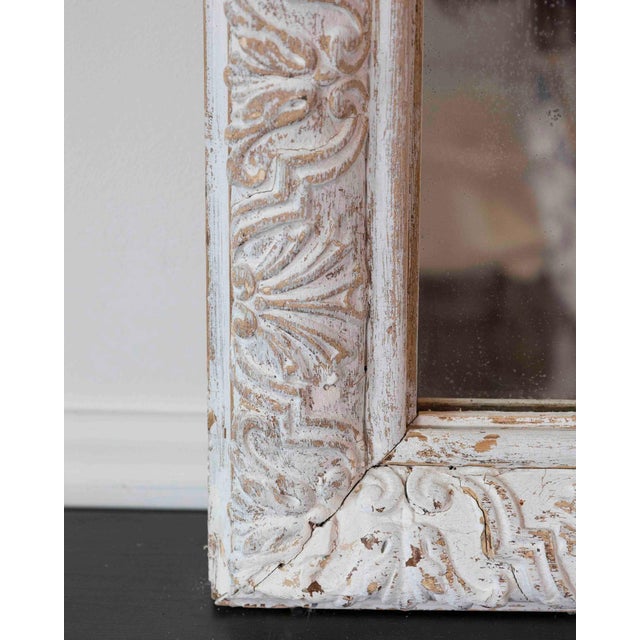 French 19th Century Louis XIV Style Carved Wood and Stucco Mirror For Sale In Atlanta - Image 6 of 9