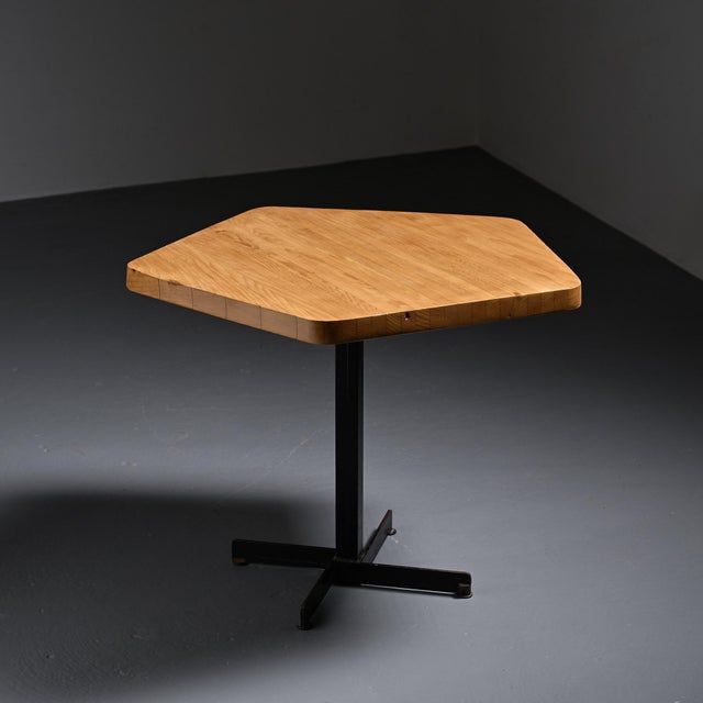 Pentagonal Arcs Table by Charlotte Perriand, 1970s For Sale - Image 12 of 12
