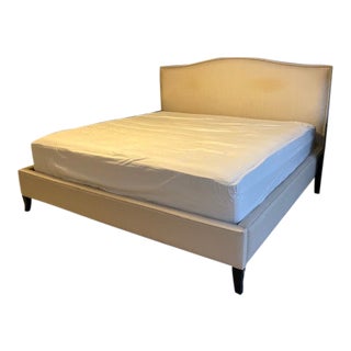 Crate and Barrel Upholstered King Bed For Sale