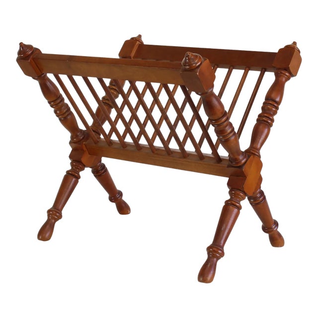 Vintage Georgian Style Magazine Rack For Sale