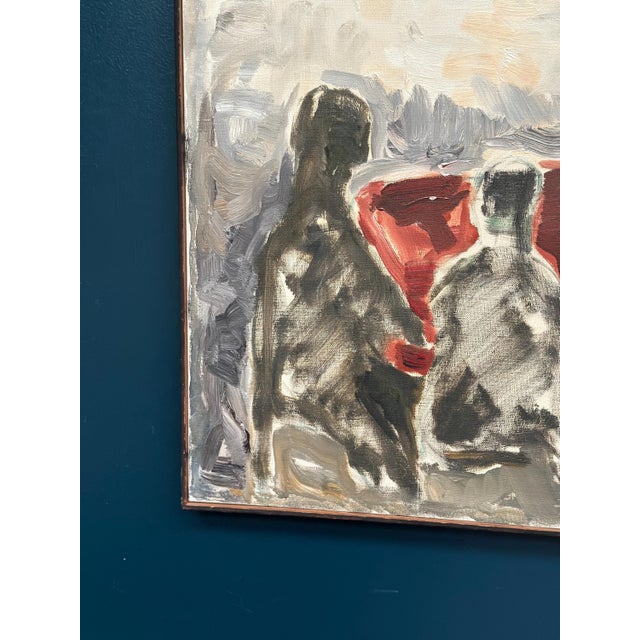 Max Bilde, Figure Composition, 1961, Oil Painting on Canvas, Framed For Sale - Image 8 of 18