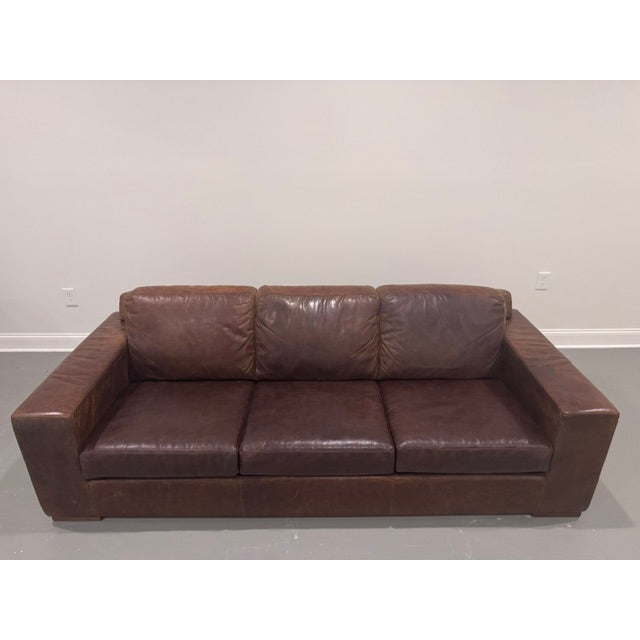 Natuzzi Gregory Italian Leather Sofa & Matching Lounge Chair - Model 2191/1834 For Sale In New York - Image 6 of 17