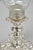 Silver Antique Victorian Silver Plated Glass Hurricane Lamp Shade Candlestick - Pair For Sale - Image 8 of 18