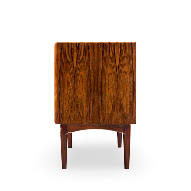 Bernhard Pedersen & Son Bernhard Pedersen Mid Century Danish Rosewood Tambour Door Credenza With Hutch For Sale - Image 4 of 13
