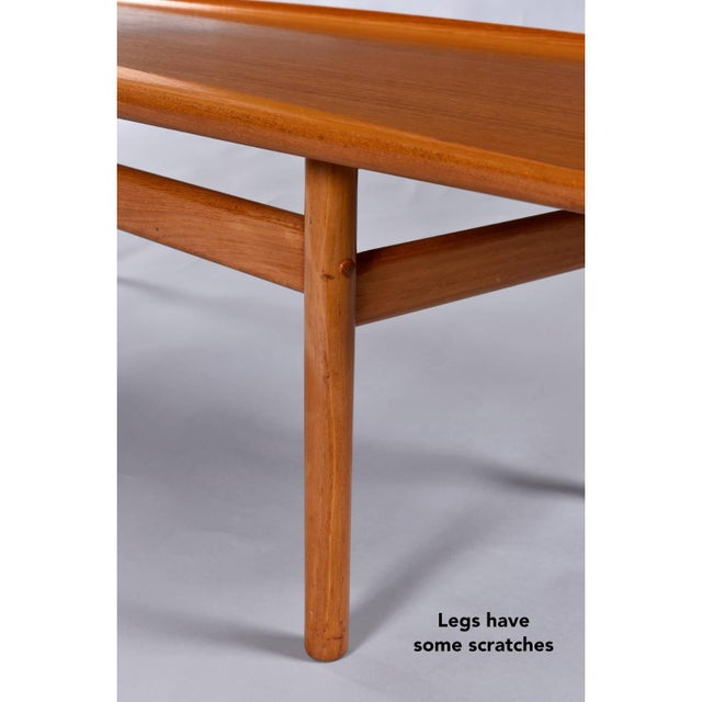 Ole Wanscher for Poul Jeppesens Mobelfabrik Danish Teak Surfboard Coffee Table For Sale - Image 9 of 9