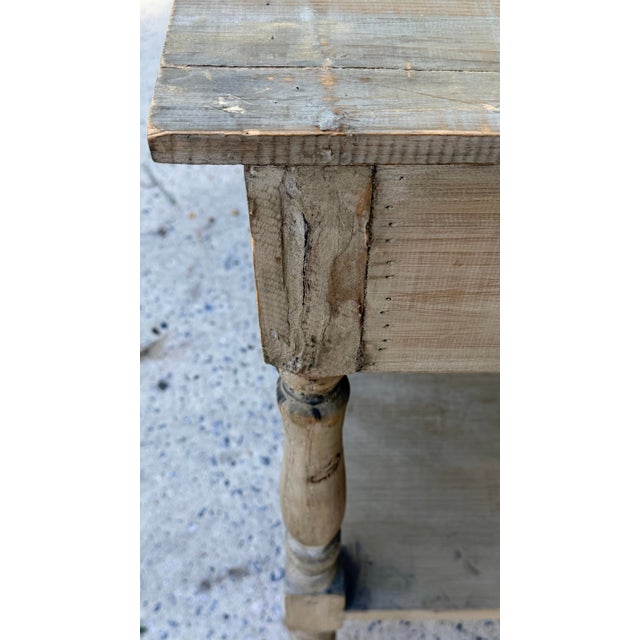Pair Weathered Pine End Tables, Bedside Tables For Sale - Image 12 of 12
