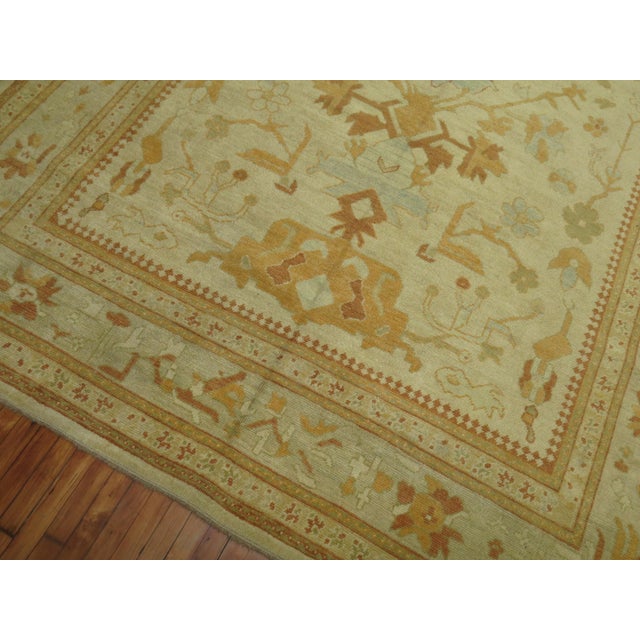 Textile Early 21st Century Decorative Turkish Square Oushak - 8'6" x 10'2" For Sale - Image 7 of 12