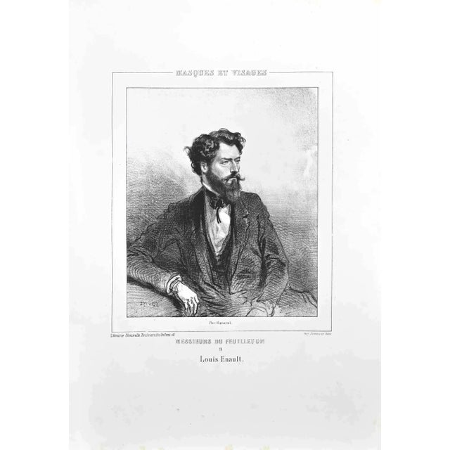 Louis Enault is a lithograph on ivory-colored paper, realized by the French draftsman Paul Gavarni (alias Guillaume...