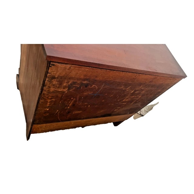 Wood Antique Empire Style Cabinet Flame Mahogany Sideboard, Small Credenza, Buffet For Sale - Image 7 of 13