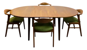 Danish Dining Set by Erik Kirkegaard, 1950, Set of 2