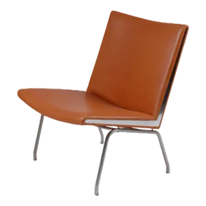 Walnut Aniline Leather CH 401 Airport Chair by Hans J. Wegner for Carl Hansen & Søn