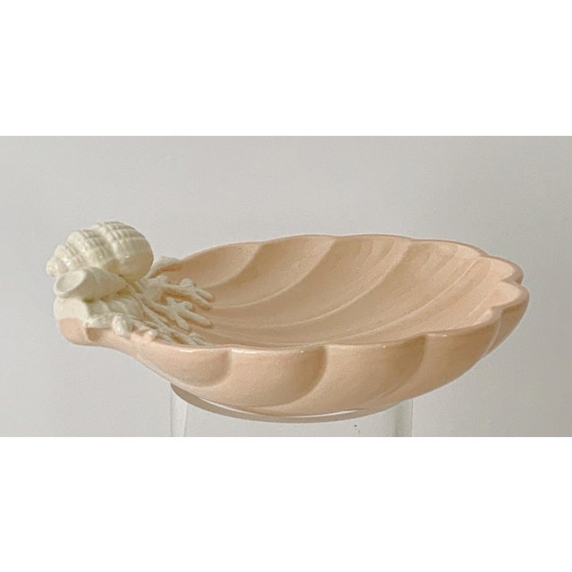 Fitz and Floyd Vintage Fitz & Floyd Ceramic Sea Shell Corals Trinket Dish Bowl For Sale - Image 4 of 7