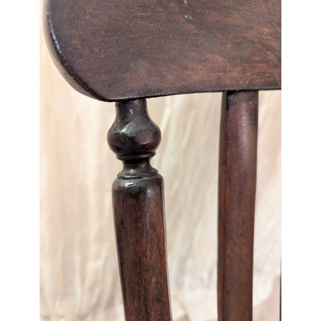 Brown Antique 19th Century Nursery Sewing Rocking Chair Handmade Maple & Oak For Sale - Image 8 of 13