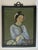 This is a Republic China period framed reverse painting on glass, depicting a beauty of wearing traditional Chinese...