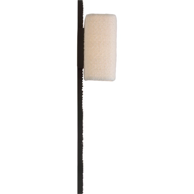 Modern Anne-Marie Barton for Visual Comfort Signature Fumar 23" Tail Sconce in Ridged Carbon with Bouclé Shade For Sale - Image 3 of 12