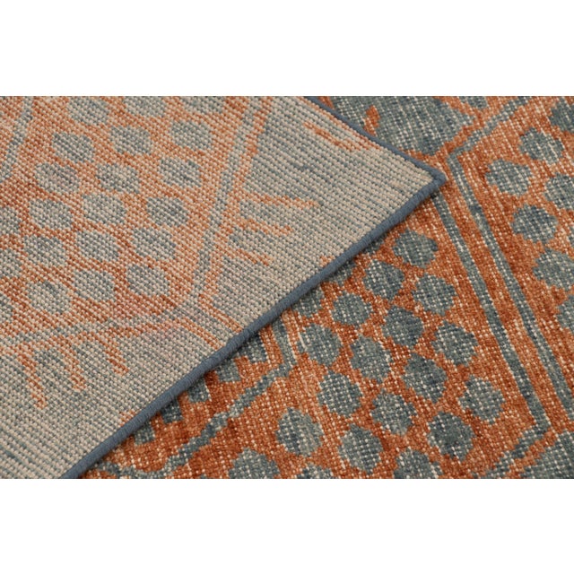 Textile Contemporary Geometric Distressed Honeycomb Rug by Rug & Kilim, India For Sale - Image 7 of 9