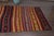 1960 Vintage Anatolian Flatweave Kilim Runner - Handwoven Striped Rug With Geometric Tribal Motifs - Red Yellow Black Accent Rug For Sale - Image 4 of 9