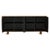 Contemporary Slatted Teak Rounded Sideboard Credenza For Sale - Image 3 of 7