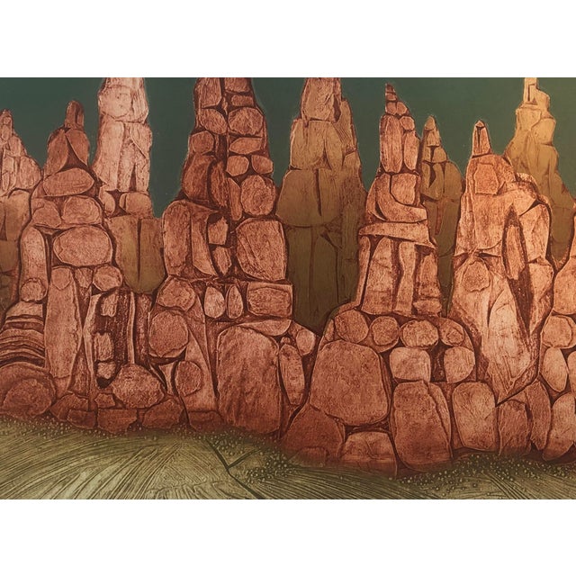 1960s MidCentury Modern Collagraph by John Ross Chairish