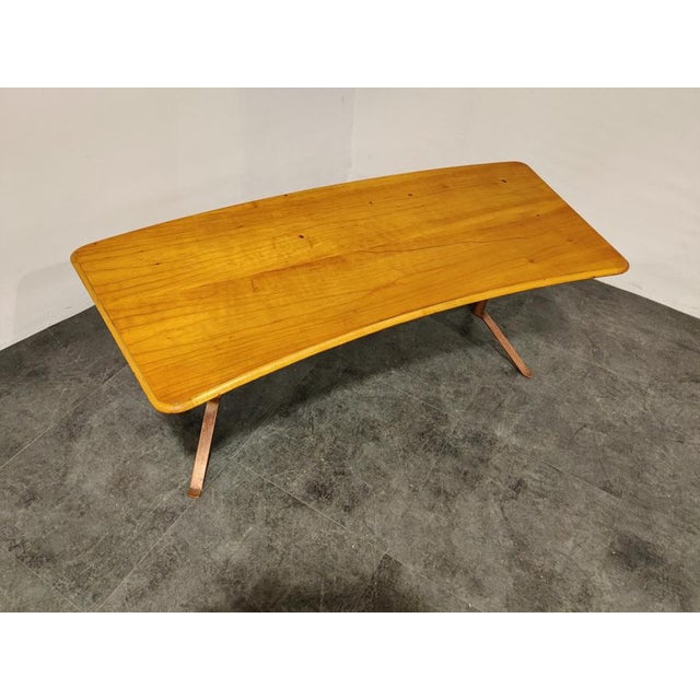 Mid-Century Curved Coffee Table, 1960s For Sale - Image 4 of 12