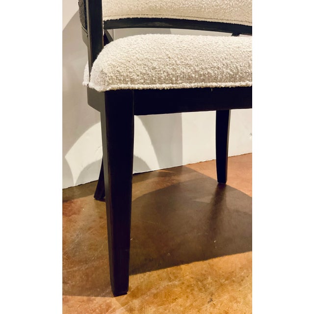 Hooker Furniture Hooker Furniture Organic Modern Black Sand Caned Retreat Barrel Dining Chairs Set of 4 For Sale - Image 4 of 7