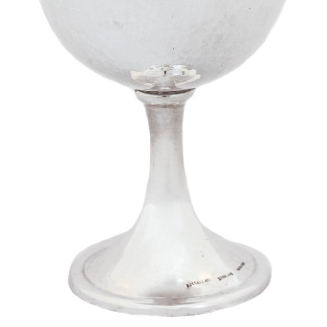Buccellati 1960 Sterling Silver Buccellati Goblet For Sale - Image 4 of 5