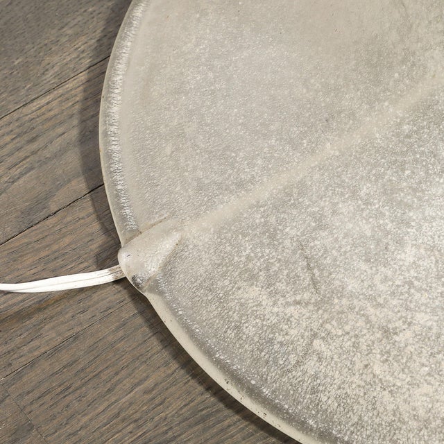 1980s Documented Mid-Century Modern Hand-Blown Scavo Glass Torchiere by Karl Springer For Sale - Image 5 of 15