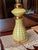 Vintage Mid Century Atomic Ceramic Lamp Base Light Lime Green and Gold With Marble Finial 1950s For Sale - Image 15 of 18