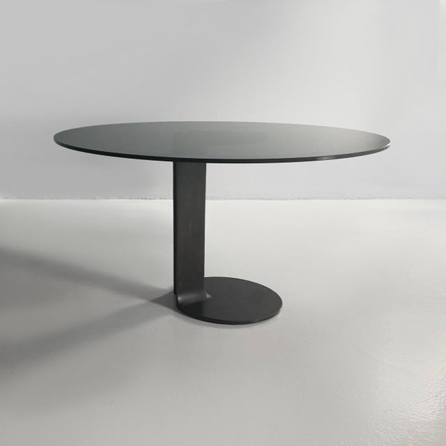 Italian Modern Round TL59 Dining Table attributed to Afra and Tobia Scarpa for Poggi, 1980s For Sale - Image 3 of 18