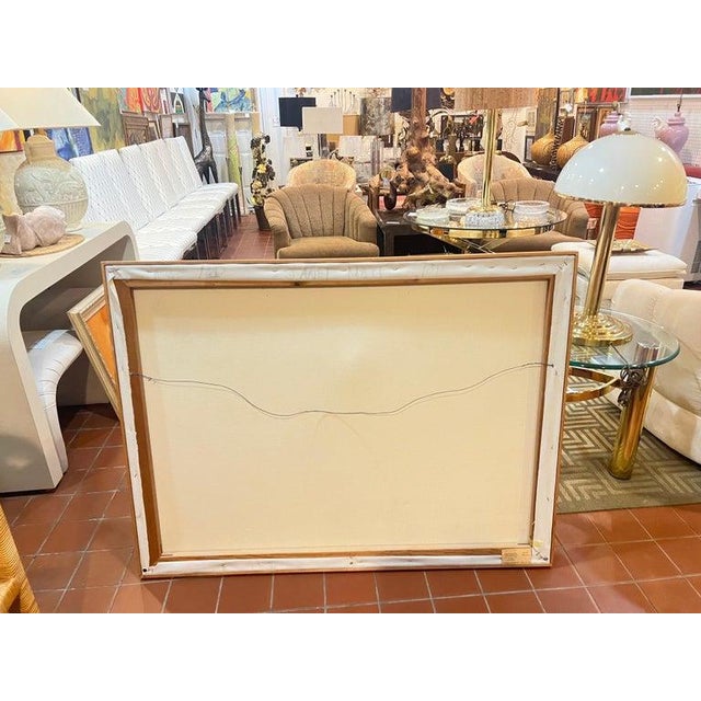 Large Signed Post Modern Abstract Expressionist Painting 1980's For Sale - Image 14 of 18