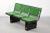 Tecno Italian Green Fabric & Enameled Steel Bench by Marco Fantoni for Tecno, 1982 For Sale - Image 4 of 15