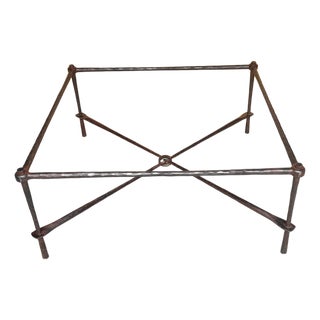 Modern Hand-Hammered Iron Coffee Table, Giovanni Banci for Hermès For Sale