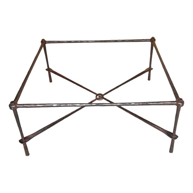Modern Hand-Hammered Iron Coffee Table, Giovanni Banci for Hermès For Sale
