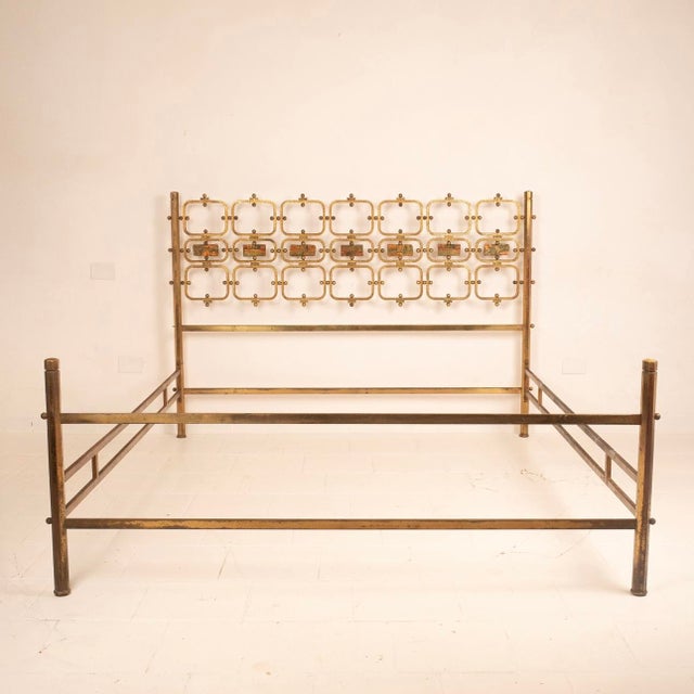 8605 Bed in Brass and Bronze by Osvaldo Borsani for Borsani Varedo, 1959 For Sale - Image 6 of 18