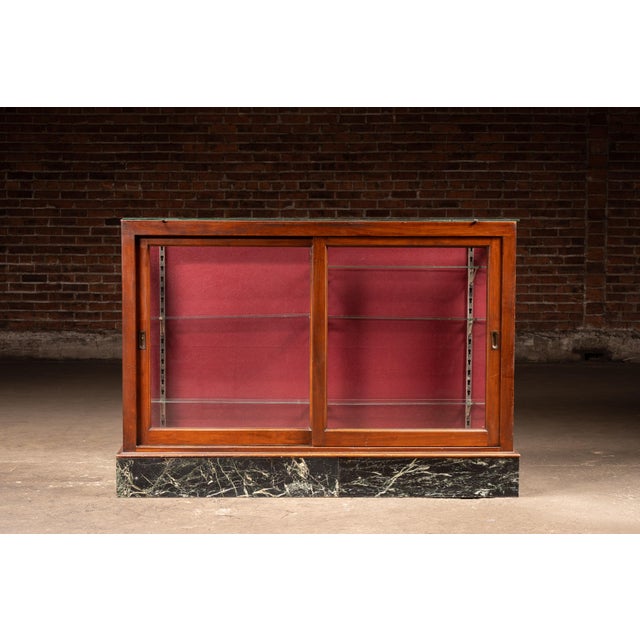 1930s Early 20th Century Red Felt Retail Display Counter For Sale - Image 5 of 16