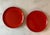 Set of 6 Red Gerz West German Pottery Small Plates For Sale - Image 4 of 11