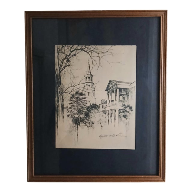 Early 20th Century Elizabeth O'Neal Verner St. Michaels Church Charleston Renaissance Artist For Sale