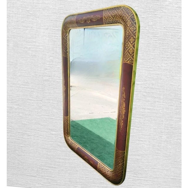Red Monumental Red Gold Chinoiserie Wall Mirror by John Richard Collection For Sale - Image 8 of 8