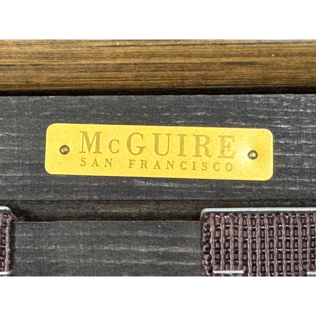 McGuire Furniture Bamboo Chaise Lounge, Circa 1970's For Sale - Image 11 of 12