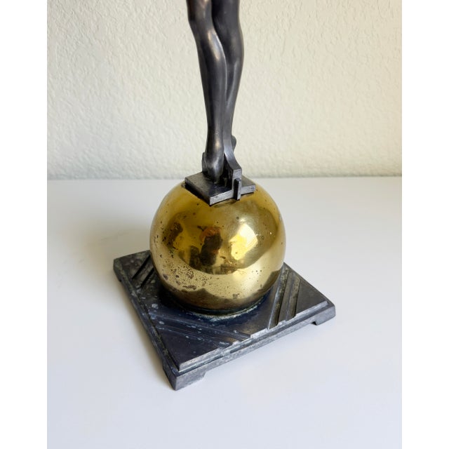 Art Deco Art Deco Frankart Floor Ashtray "Standing Nude on Ball", 1920s For Sale - Image 3 of 17