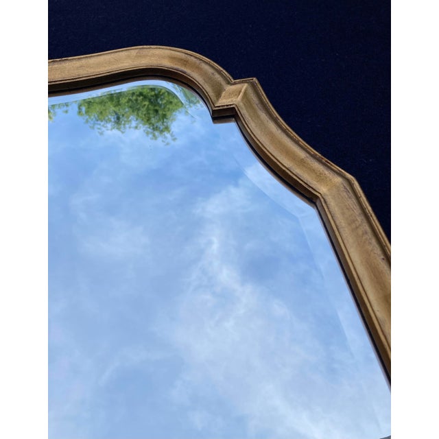 French Provincial 1980s Large Gilt Frame French Provincial Wall Mirror For Sale - Image 3 of 6