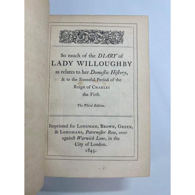 Mid-19th Century Volume, Hannah Rathbone's So Much of the Diary of Lady Willoughby... - 1 Book For Sale - Image 4 of 9