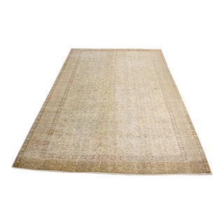 Oushak Vintage Beige Rug For Sale