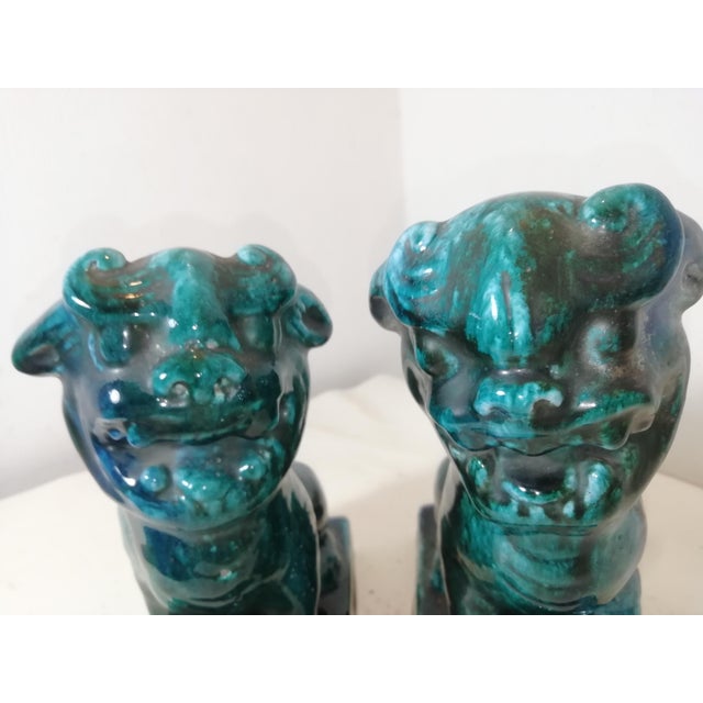 1950s Ceramic Pho Dogs from Marcello Fantoni, Italy, 1950s, Set of 2 For Sale - Image 5 of 12