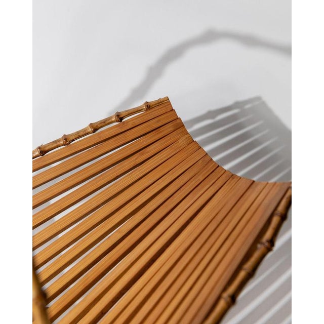 Vintage Wood and Bamboo Foldable Fruit Basket, 1960s For Sale - Image 5 of 11