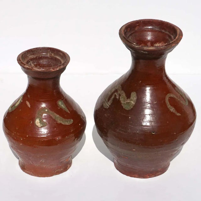 Chinese Tang Dynast Glazed Pottery Ox Blood Jars 618-907 AD - A Pair For Sale - Image 3 of 7