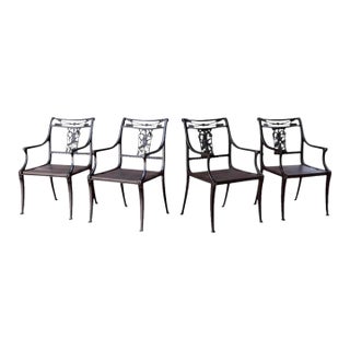1950s Molla Diana the Huntress Powder Coated Iron Chairs — Set of Four For Sale